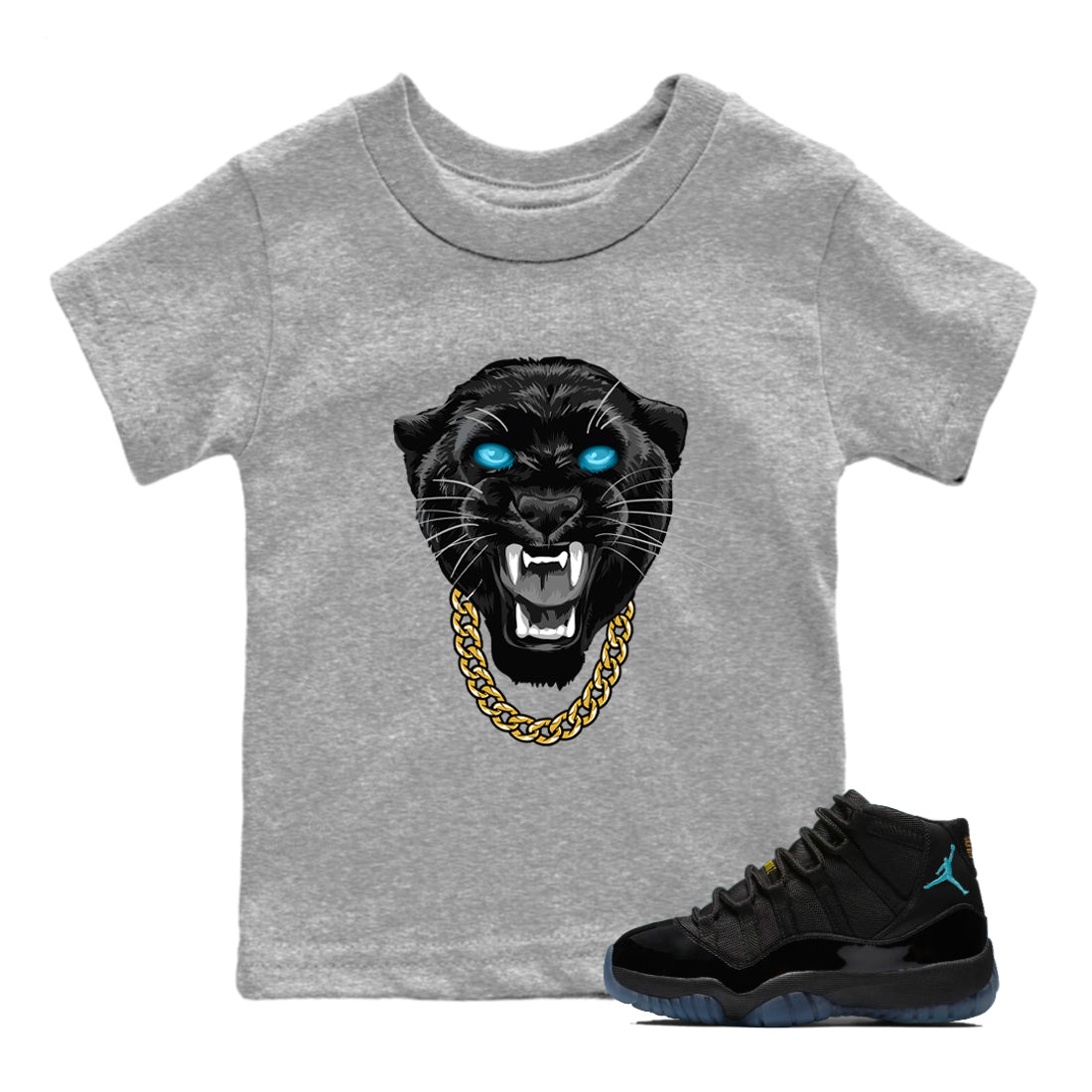 Sneaker Threads  Sneaker Tees To Match Air Jordan 11 Retro Gamma  Gangster Black Cat Youth Graphic Tee Heather Grey 1. Perfect for Jordan releases 2025 colorways.