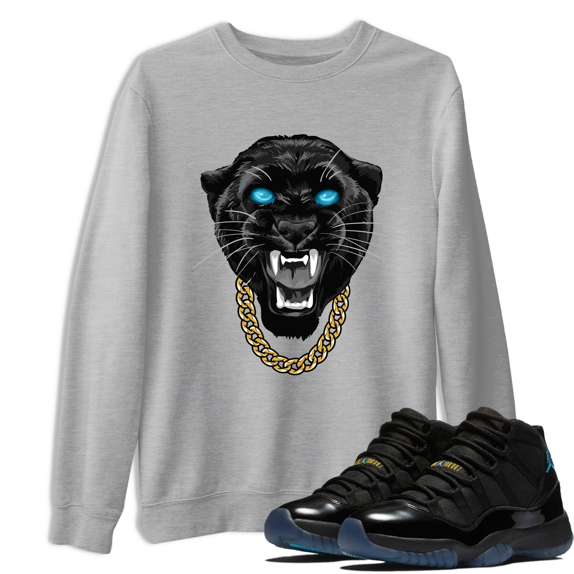 Sneaker Threads  Sneaker Tees To Match Air Jordan 11 Retro Gamma  Gangster Black Cat Graphic Tee Heather Grey 1. Perfect for Jordan releases 2025 colorways.