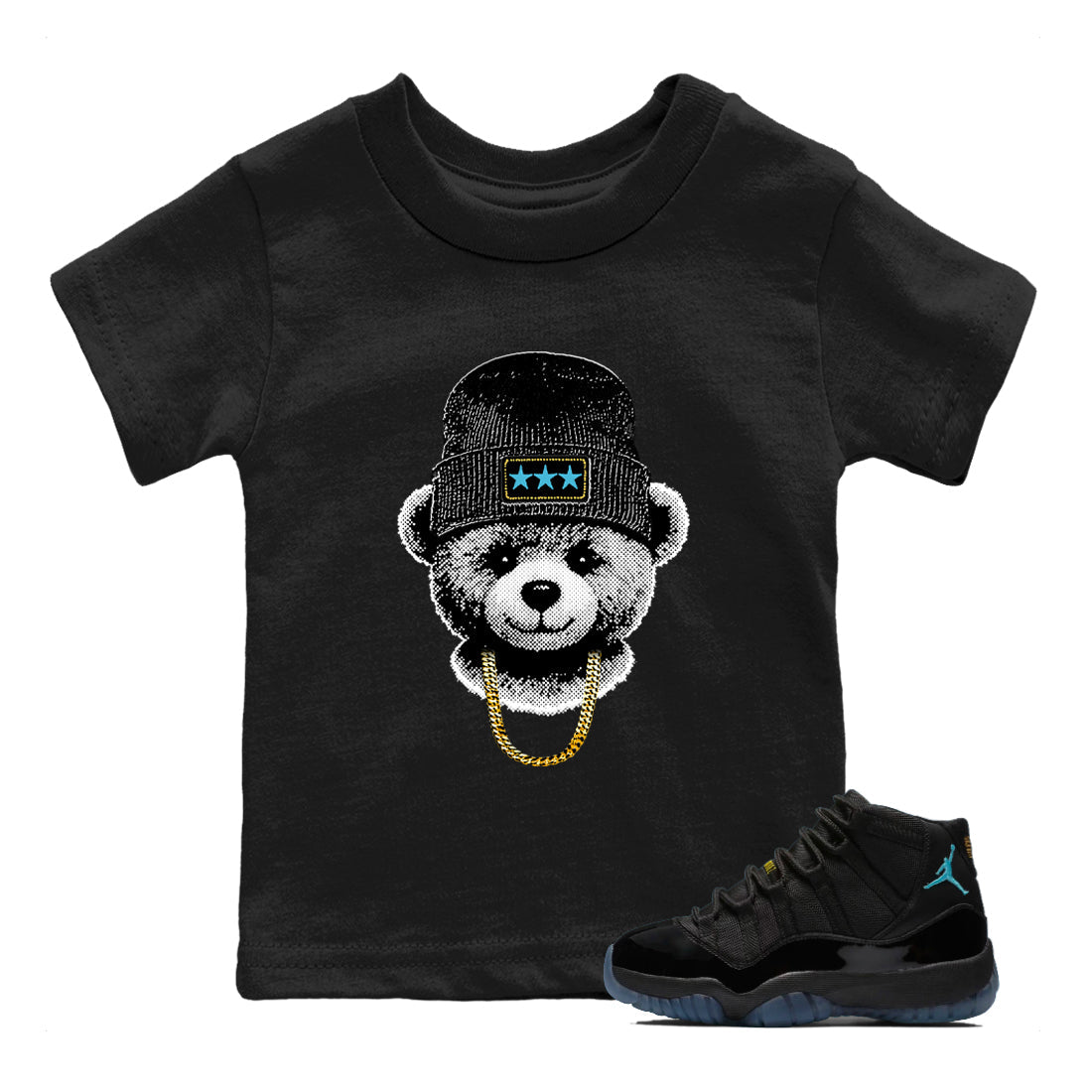 Sneaker Threads  Sneaker Tees To Match Air Jordan 11 Retro Gamma  Gangster Teddy Youth Graphic Tee Black 1. Perfect for Jordan releases 2025 colorways.