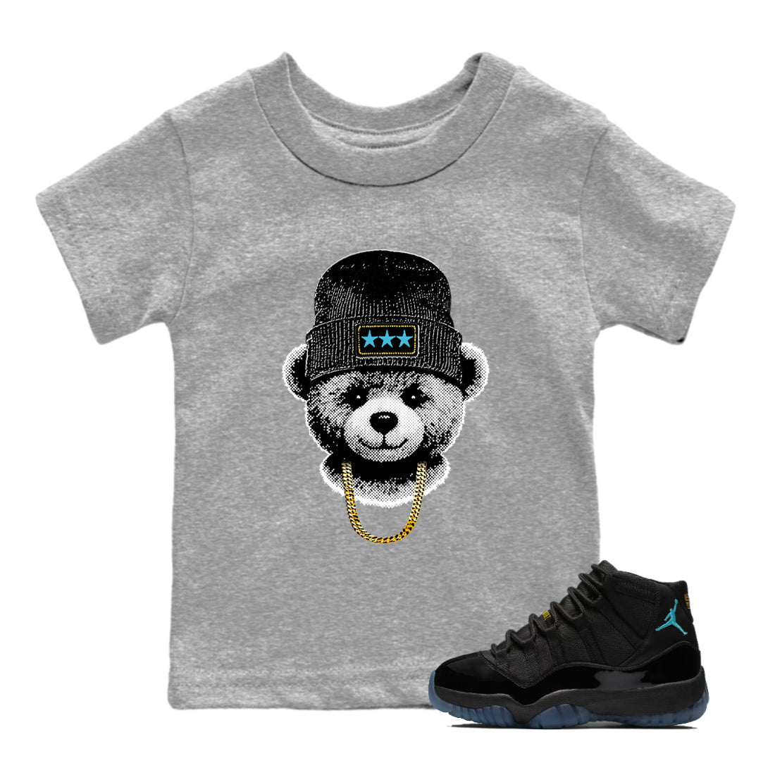 Sneaker Threads  Sneaker Tees To Match Air Jordan 11 Retro Gamma  Gangster Teddy Youth Graphic Tee Heather Grey 1. Perfect for Jordan releases 2025 colorways.