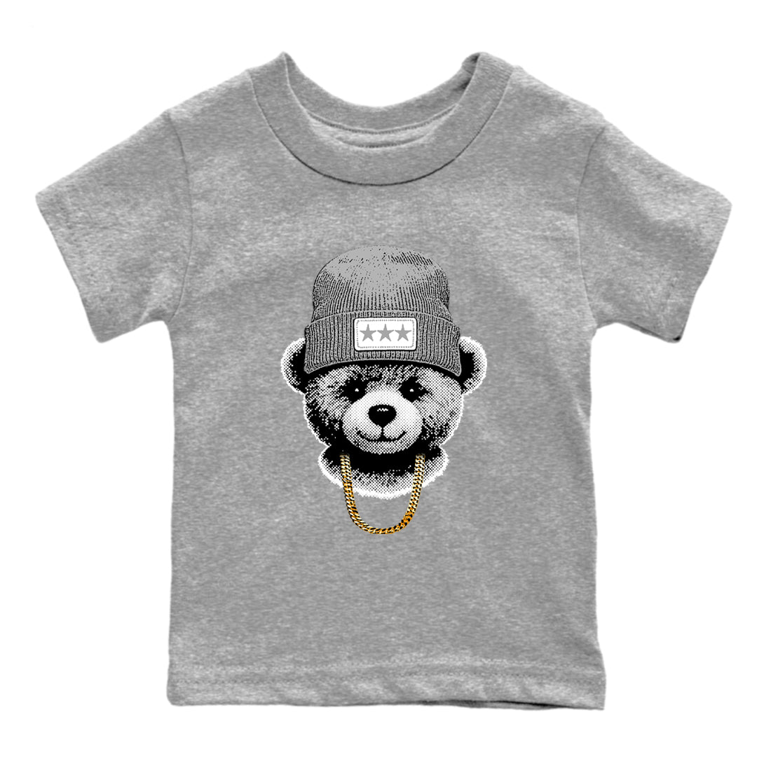 11s Grand Finale Sneaker match tees  Sneaker Tees To Match Jordan 11 Grand Finale Sneakers  Gangster Teddy Kids Graphic T-Shirt Heather Grey 2