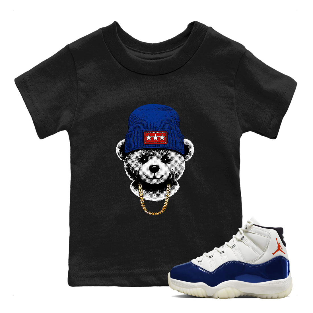 Sneaker Threads  Sneaker Tees To Match Air Jordan 11 Rare Air  Gangster Teddy Youth Graphic Tee Black 1. Perfect for Jordan releases 2025 colorways.