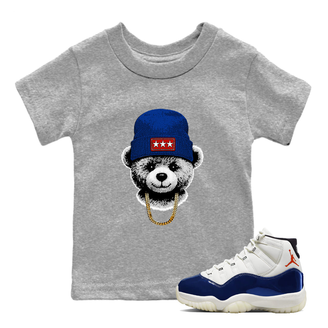 Sneaker Threads  Sneaker Tees To Match Air Jordan 11 Rare Air  Gangster Teddy Youth Graphic Tee Heather Grey 1. Perfect for Jordan releases 2025 colorways.