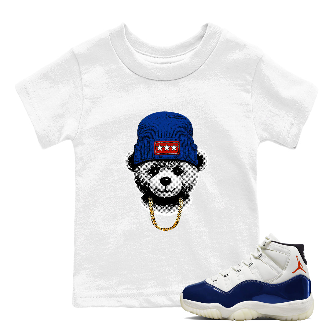 Sneaker Threads  Sneaker Tees To Match Air Jordan 11 Rare Air  Gangster Teddy Youth Graphic Tee White 1. Perfect for Jordan releases 2025 colorways.
