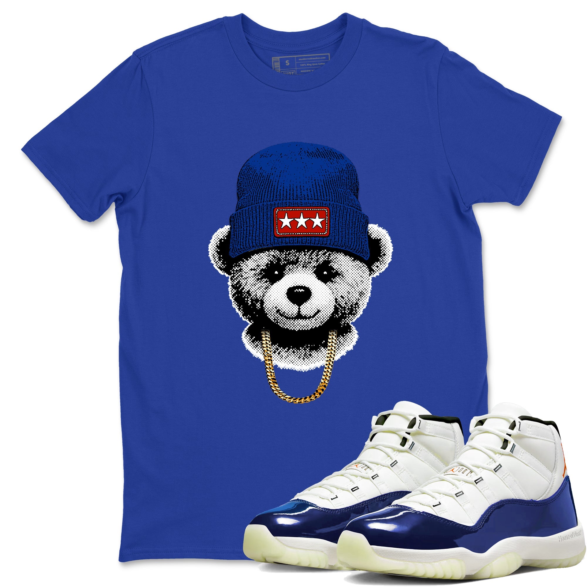 Sneaker Threads  Sneaker Tees To Match Air Jordan 11 Rare Air  Gangster Teddy Graphic Tee Royal Blue 1. Perfect for Jordan releases 2025 colorways.