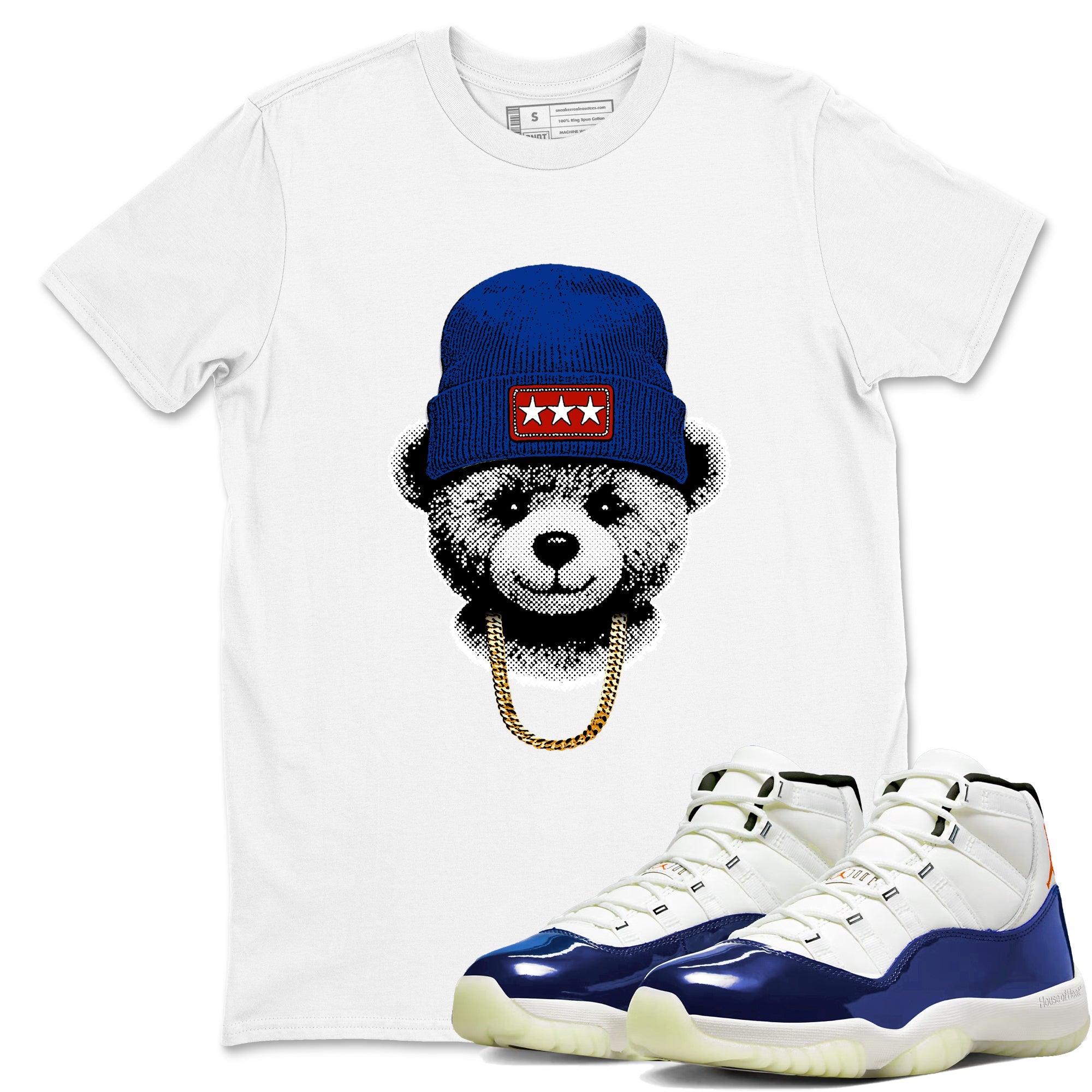 Sneaker Threads  Sneaker Tees To Match Air Jordan 11 Rare Air  Gangster Teddy Graphic Tee White 1. Perfect for Jordan releases 2025 colorways.