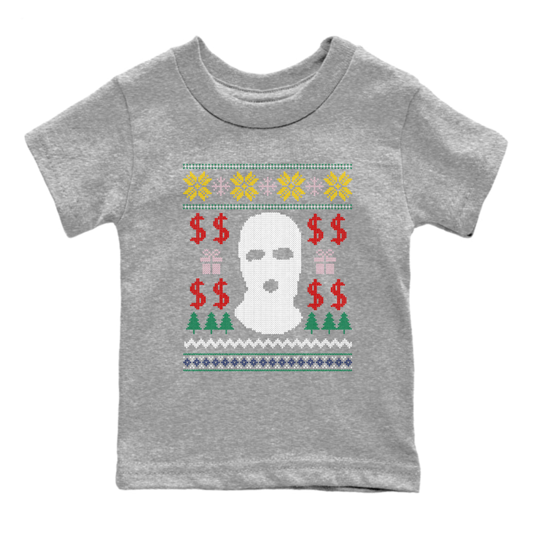 Air Force 3 Low x Nigo shirts to match jordans Christmas Gangster Ugly Sweater sneaker match tees Air Force 3 Blue Void and Tour Yellow match shoes to clothes Drip Gear Zone Youth Baby Heather Grey 2 tee