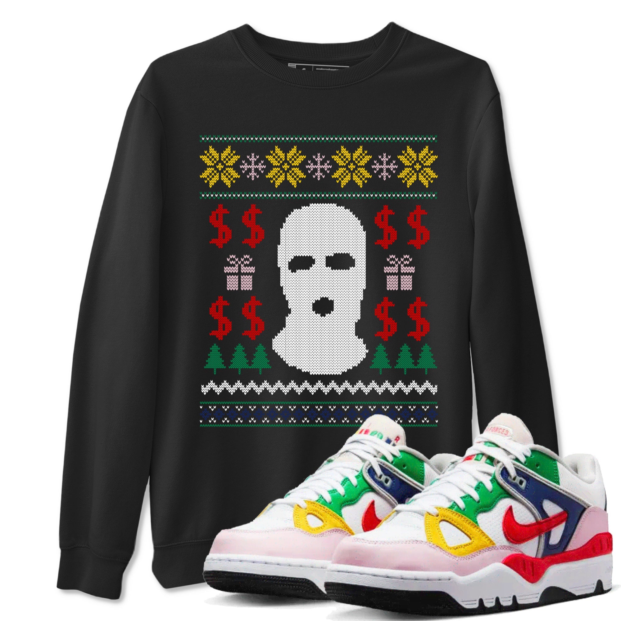 Air Force 3 Low x Nigo shirts to match jordans Christmas Gangster Ugly Sweater sneaker match tees Air Force 3 Blue Void and Tour Yellow match shoes to clothes Drip Gear Zone unisex cotton Black 1 shirts