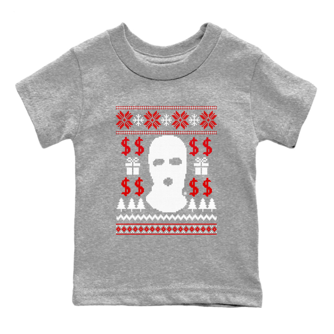1s Black Toe Reimagined shirts to match jordans Gangster Ugly Sweater sneaker match tees Air Jordan 1 Retro High Black Toe Reimagined match shoes to clothes Drip Gear Zone Youth Baby Heather Grey 2 tee