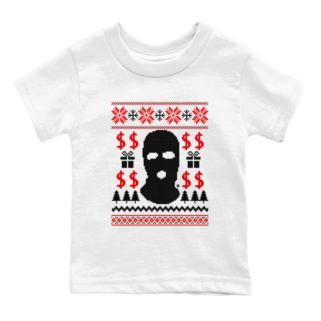 1s Black Toe Reimagined shirts to match jordans Gangster Ugly Sweater sneaker match tees Air Jordan 1 Retro High Black Toe Reimagined match shoes to clothes Drip Gear Zone Youth Baby White 2 tee