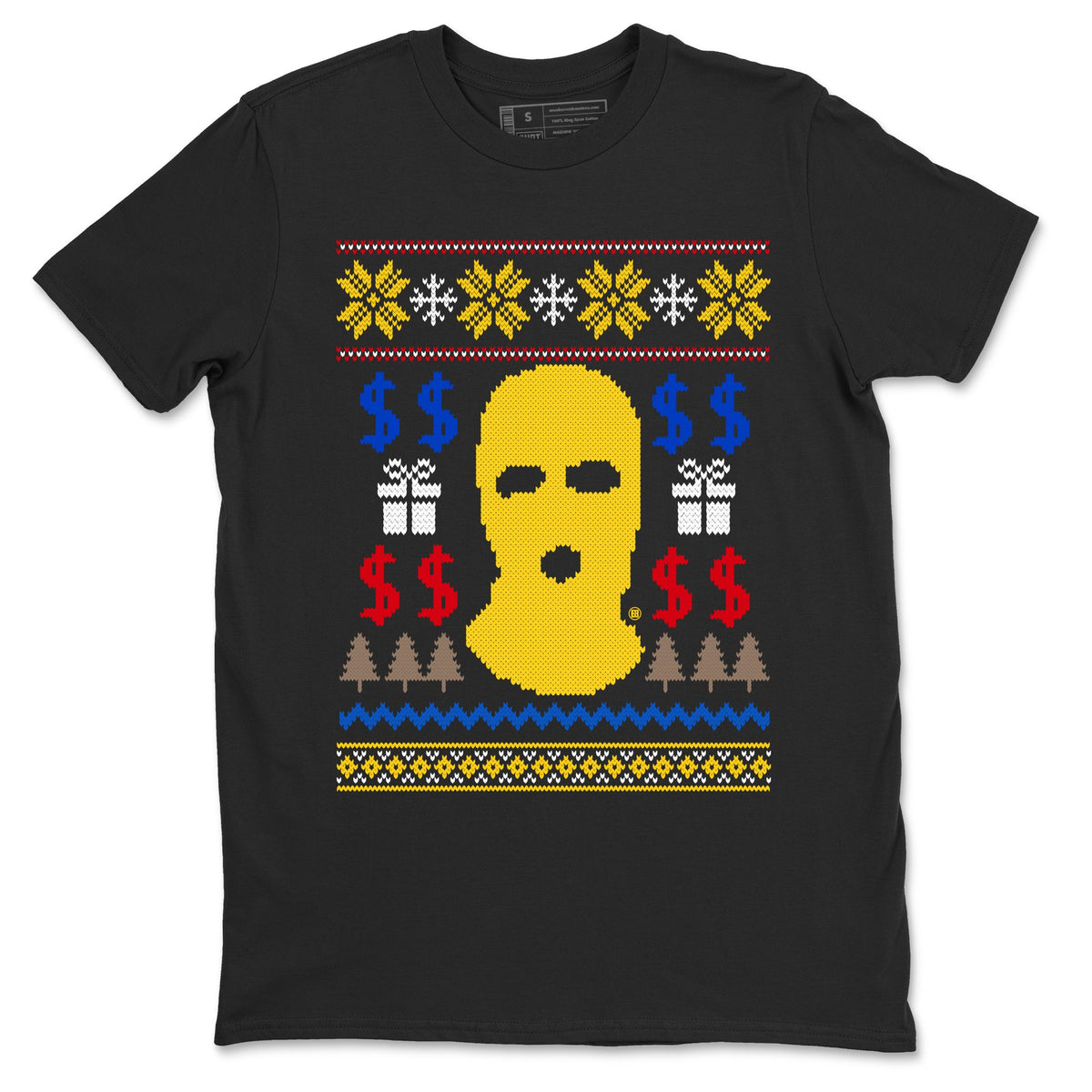 1s Travis Scott Canary shirts to match jordans Gangster Ugly Sweater sneaker match tees Air Jordan 1 Low OG Travis Scott Canary match shoes to clothes Drip Gear Zone unisex cotton Black 2 shirts