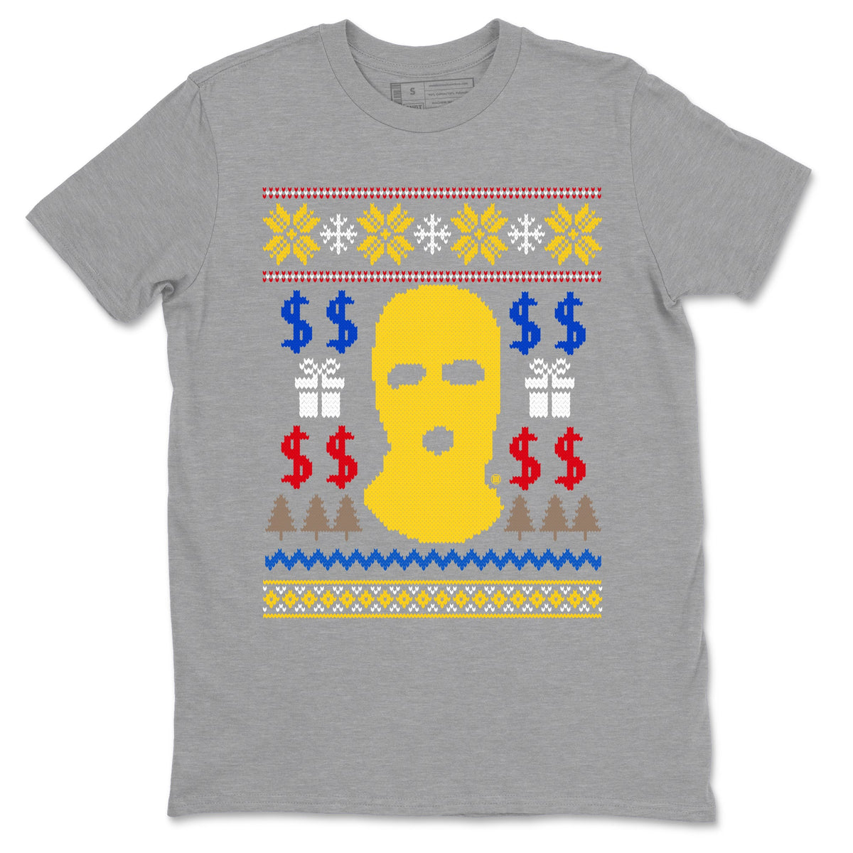 1s Travis Scott Canary shirts to match jordans Gangster Ugly Sweater sneaker match tees Air Jordan 1 Low OG Travis Scott Canary match shoes to clothes Drip Gear Zone unisex cotton Heather Grey 2 shirts