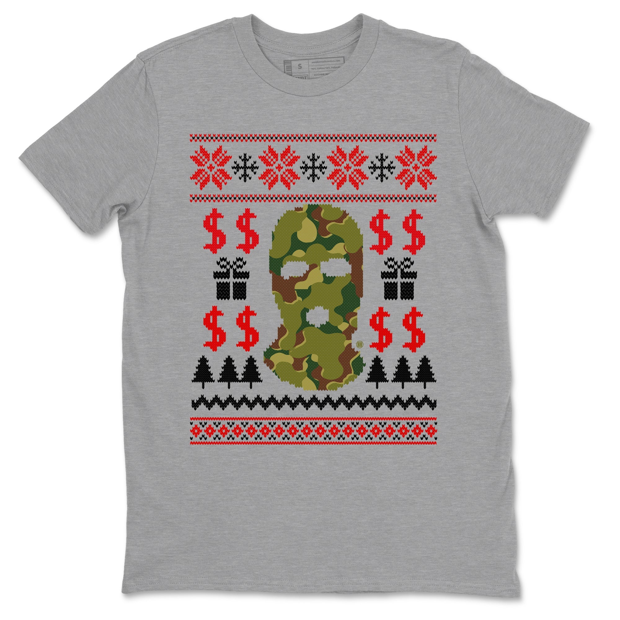 Air Max 90 sp Reverse Duck Camo shirts to match jordans Gangster Ugly Sweater sneaker match tees Air Max 90 Reverse Duck Camo match shoes to clothes Drip Gear Zone unisex cotton Heather Grey 2 shirts