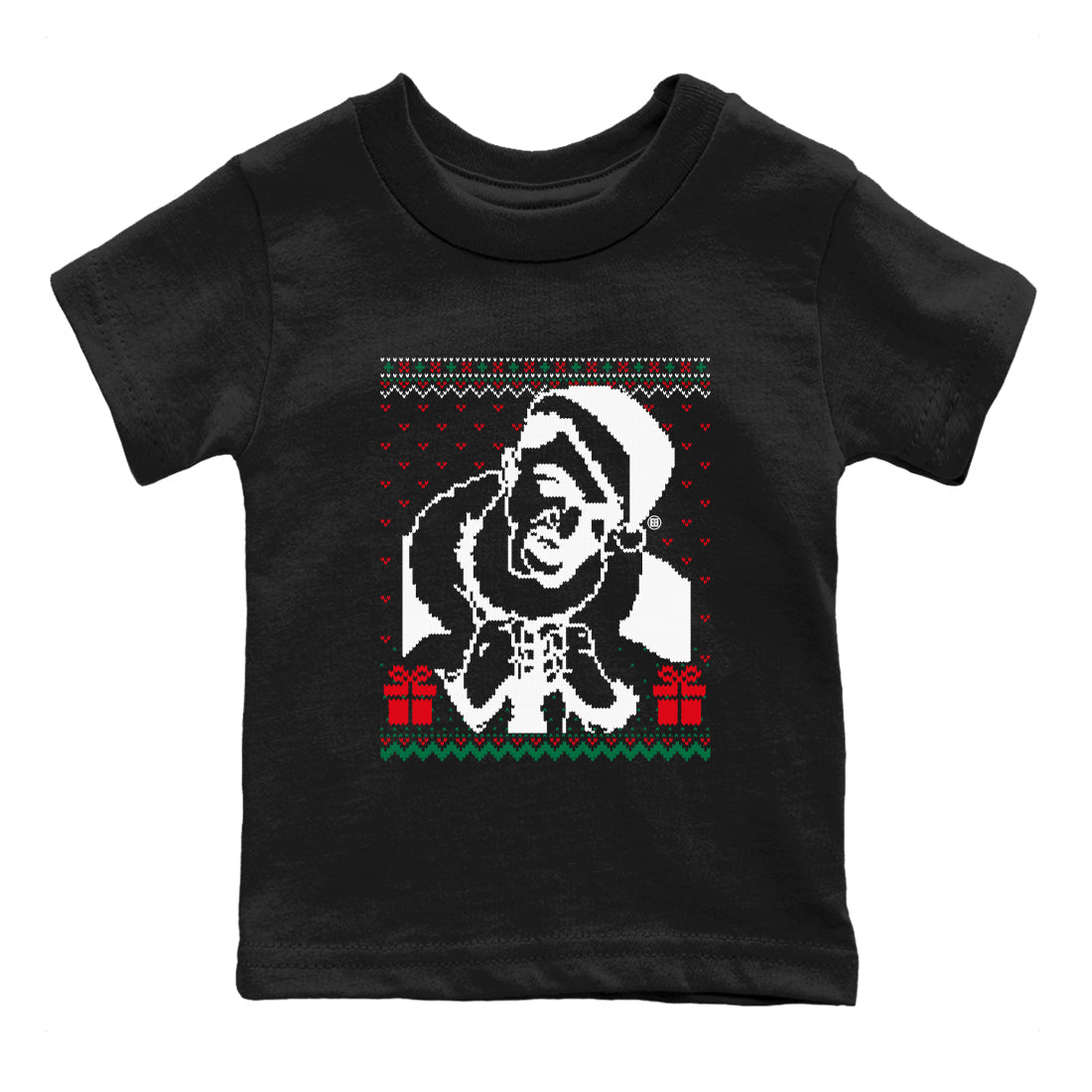 2s Christmas shirts to match jordans X Mas Gift Christmas Gangster Wrapper sneaker match tees Air Jordan 2 Retro Christmas match shoes to clothes Drip Gear Zone Youth Baby Black 2 tee