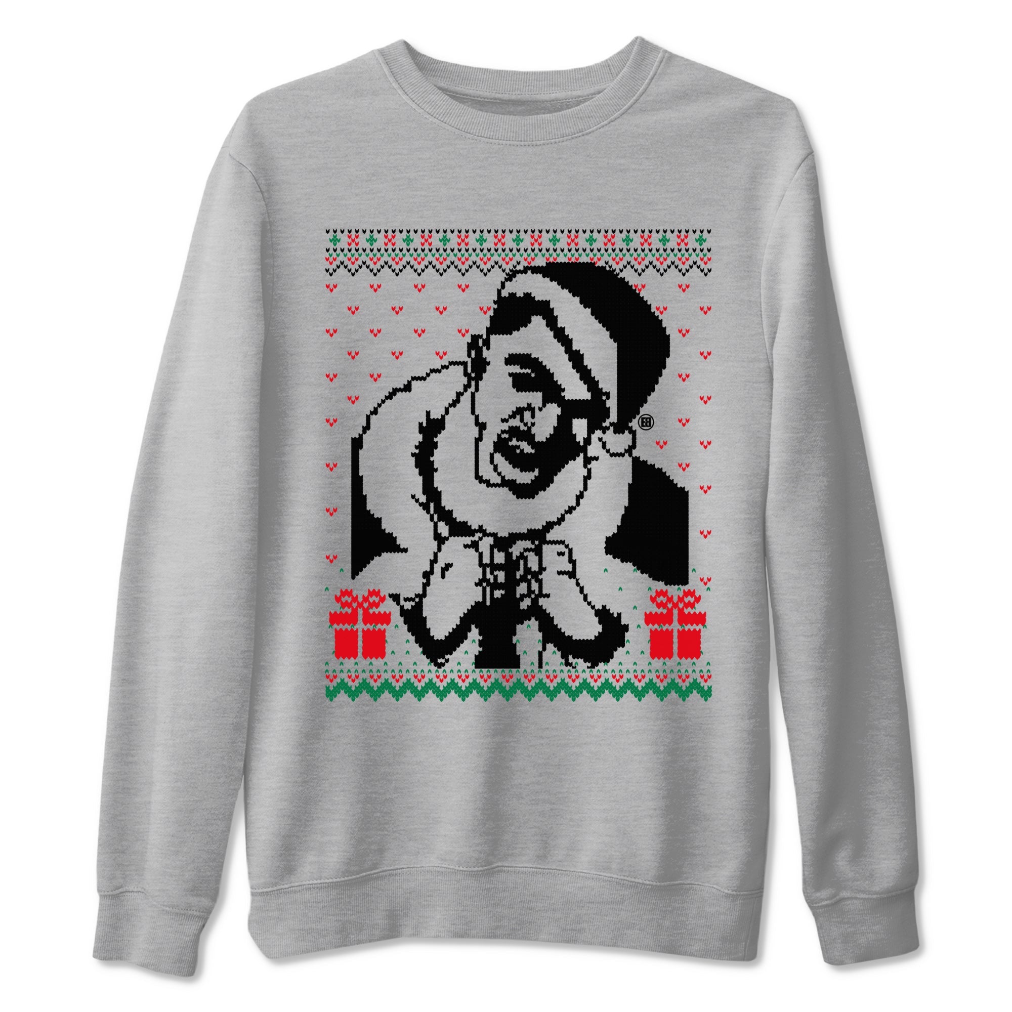2s Christmas shirts to match jordans X Mas Gift Christmas Gangster Wrapper sneaker match tees Air Jordan 2 Retro Christmas match shoes to clothes Drip Gear Zone unisex cotton Heather Grey 2 shirts