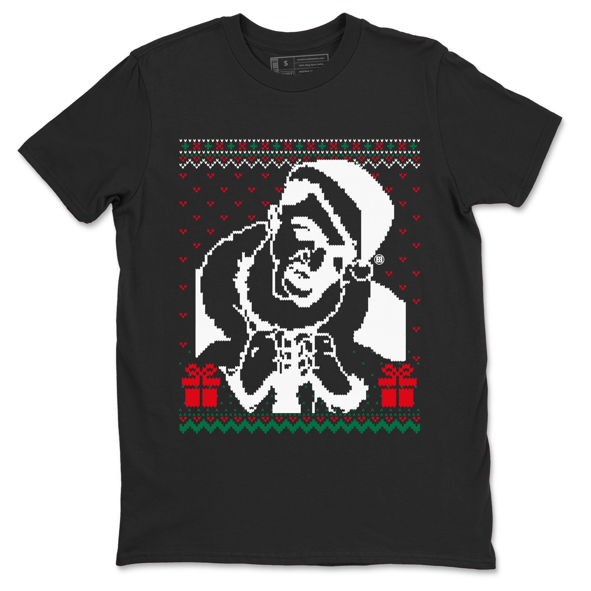 2s Christmas shirts to match jordans X Mas Gift Christmas Gangster Wrapper sneaker match tees Air Jordan 2 Retro Christmas match shoes to clothes Drip Gear Zone unisex cotton Black 2 shirts