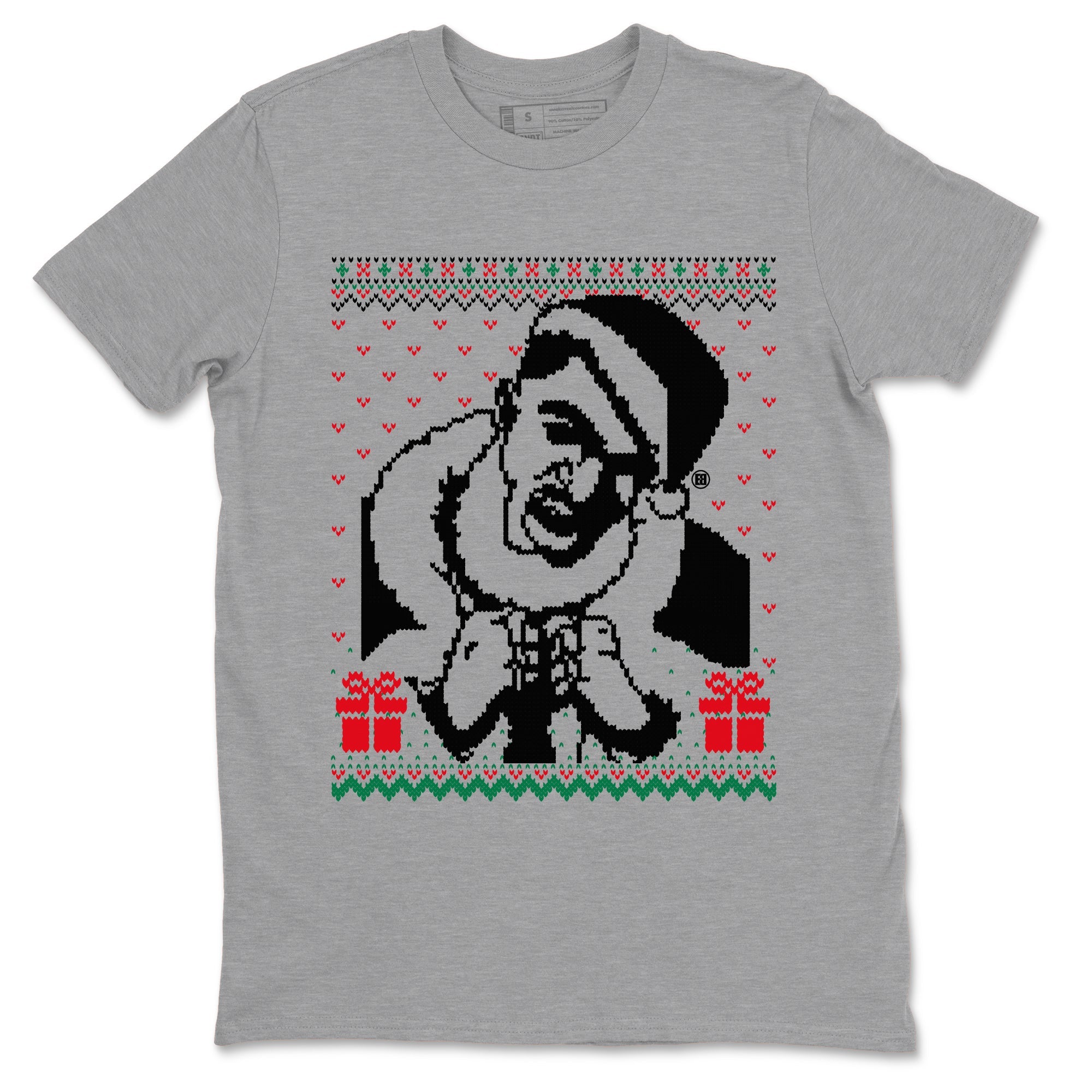 2s Christmas shirts to match jordans X Mas Gift Christmas Gangster Wrapper sneaker match tees Air Jordan 2 Retro Christmas match shoes to clothes Drip Gear Zone unisex cotton Heather Grey 2 shirts