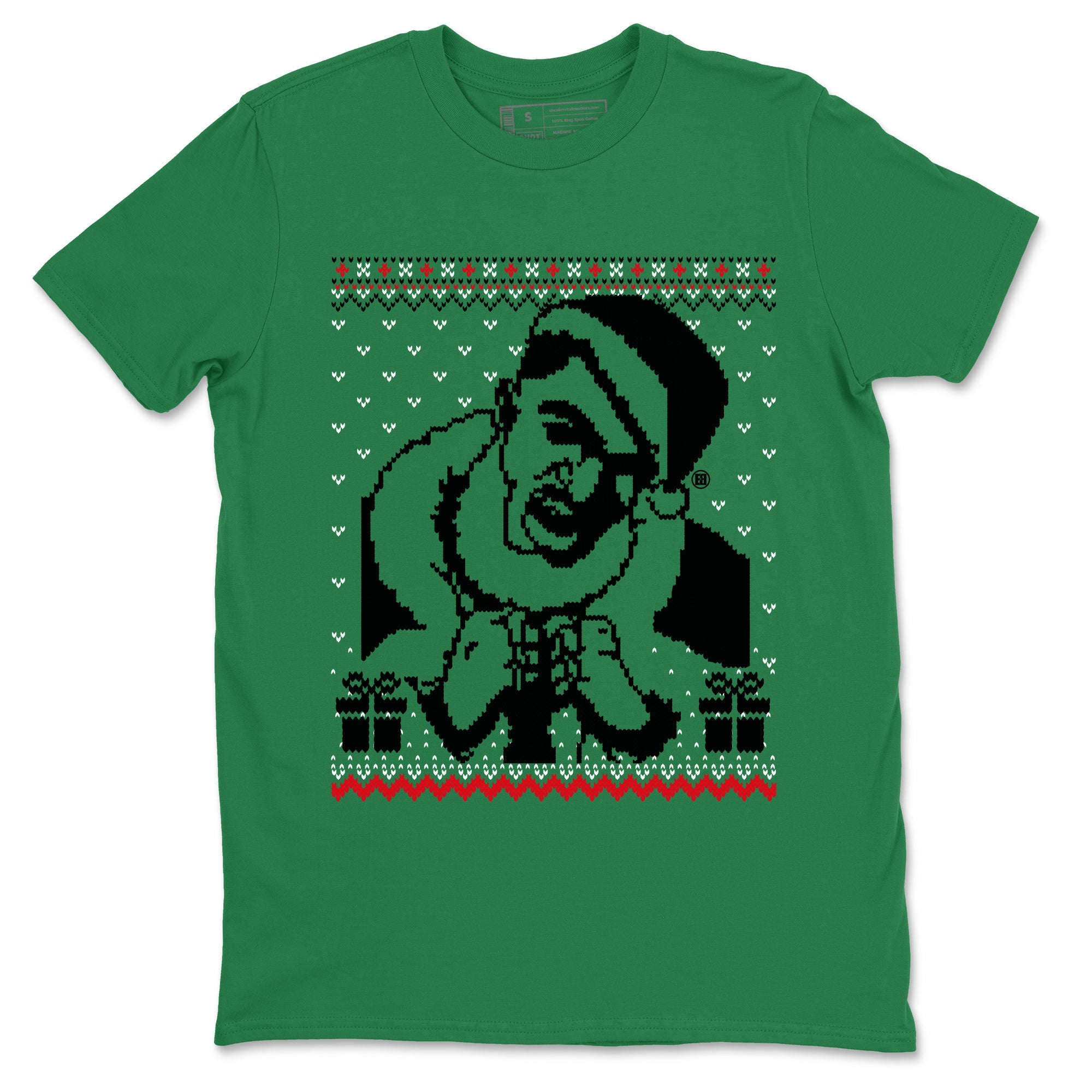 2s Christmas shirts to match jordans X Mas Gift Christmas Gangster Wrapper sneaker match tees Air Jordan 2 Retro Christmas match shoes to clothes Drip Gear Zone unisex cotton Kelly Green 2 shirts