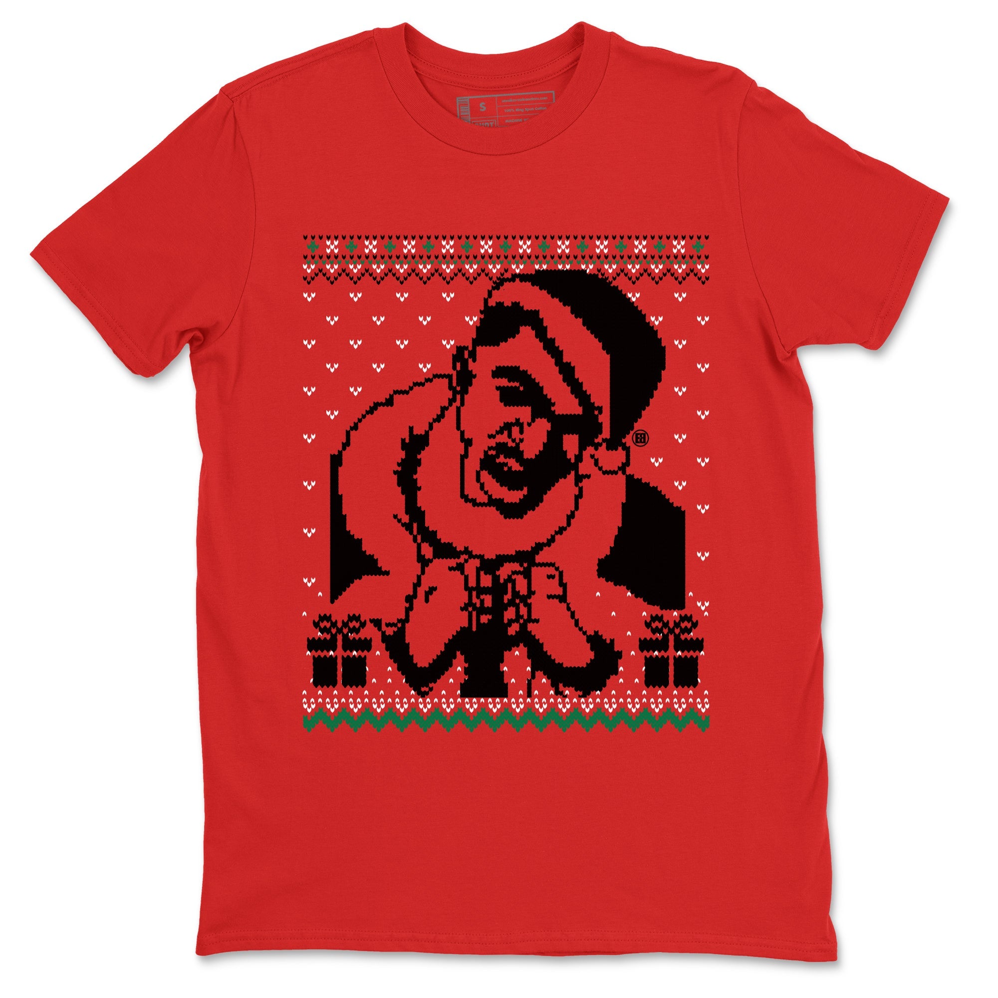 2s Christmas shirts to match jordans X Mas Gift Christmas Gangster Wrapper sneaker match tees Air Jordan 2 Retro Christmas match shoes to clothes Drip Gear Zone unisex cotton Red 2 shirts