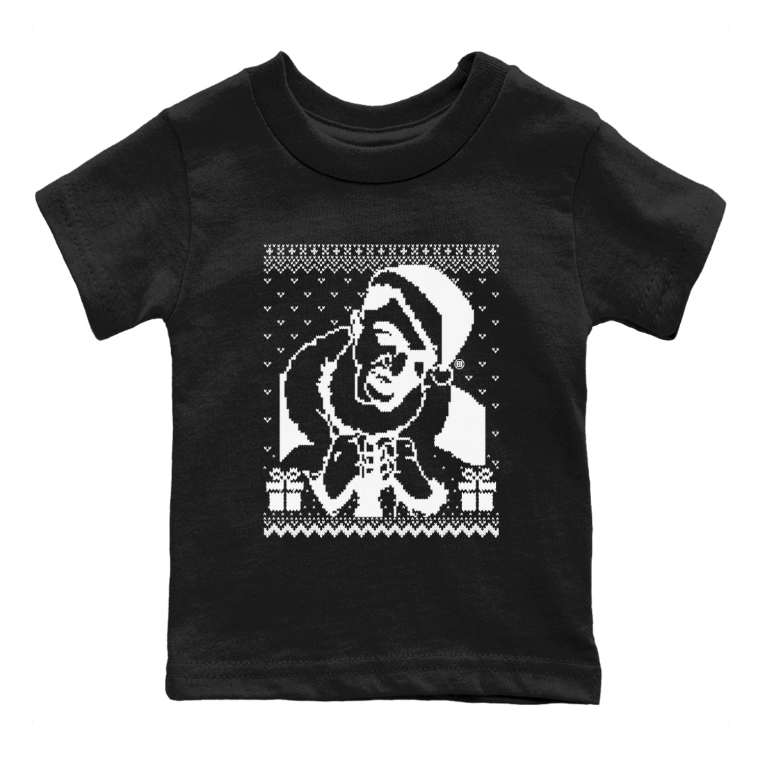 4s White Thunder shirts to match jordans X Mas Gift Christmas Gangster Wrapper sneaker match tees Air Jordan 4 Retro White Thunder match shoes to clothes Drip Gear Zone Youth Baby Black 2 tee