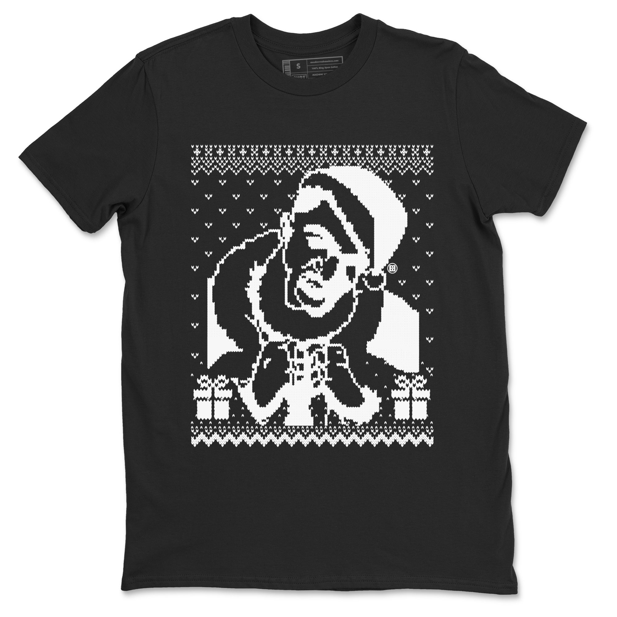 4s White Thunder shirts to match jordans X Mas Gift Christmas Gangster Wrapper sneaker match tees Air Jordan 4 Retro White Thunder match shoes to clothes Drip Gear Zone unisex cotton Black 2 shirts