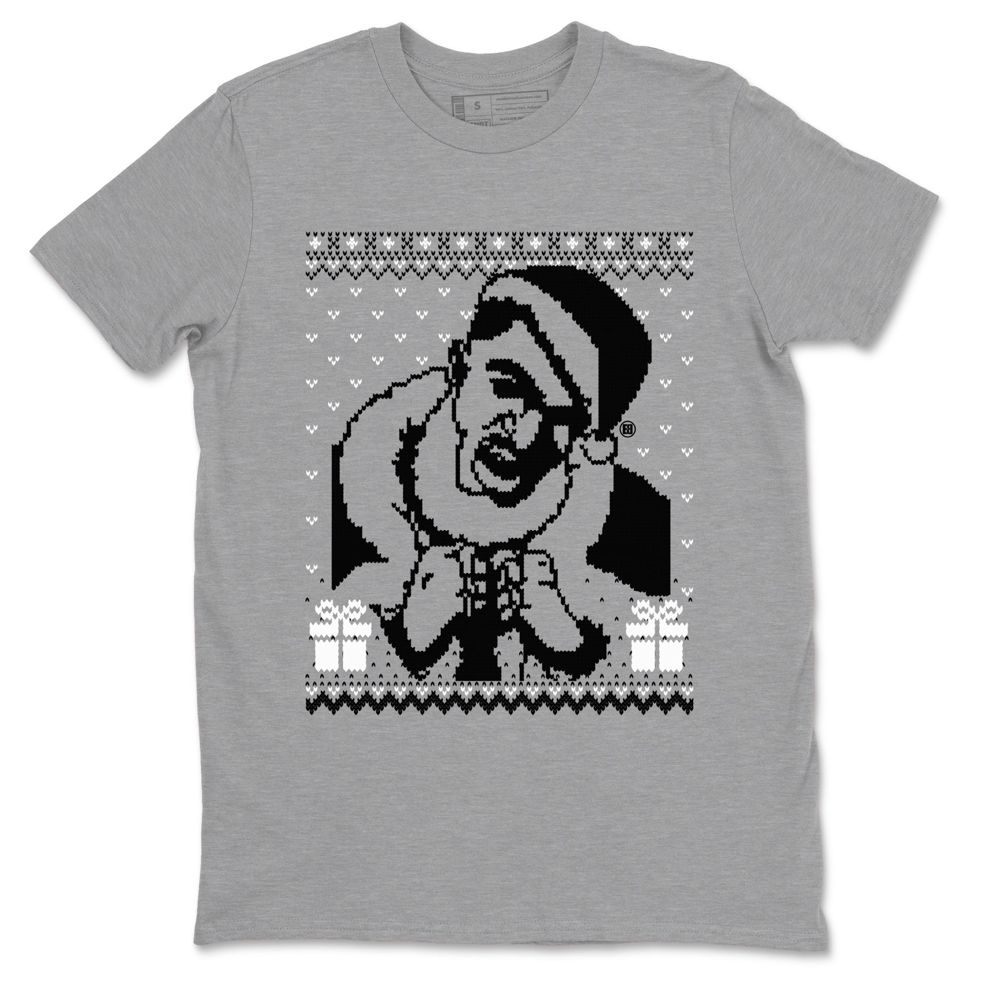 4s White Thunder shirts to match jordans X Mas Gift Christmas Gangster Wrapper sneaker match tees Air Jordan 4 Retro White Thunder match shoes to clothes Drip Gear Zone unisex cotton Heather Grey 2 shirts