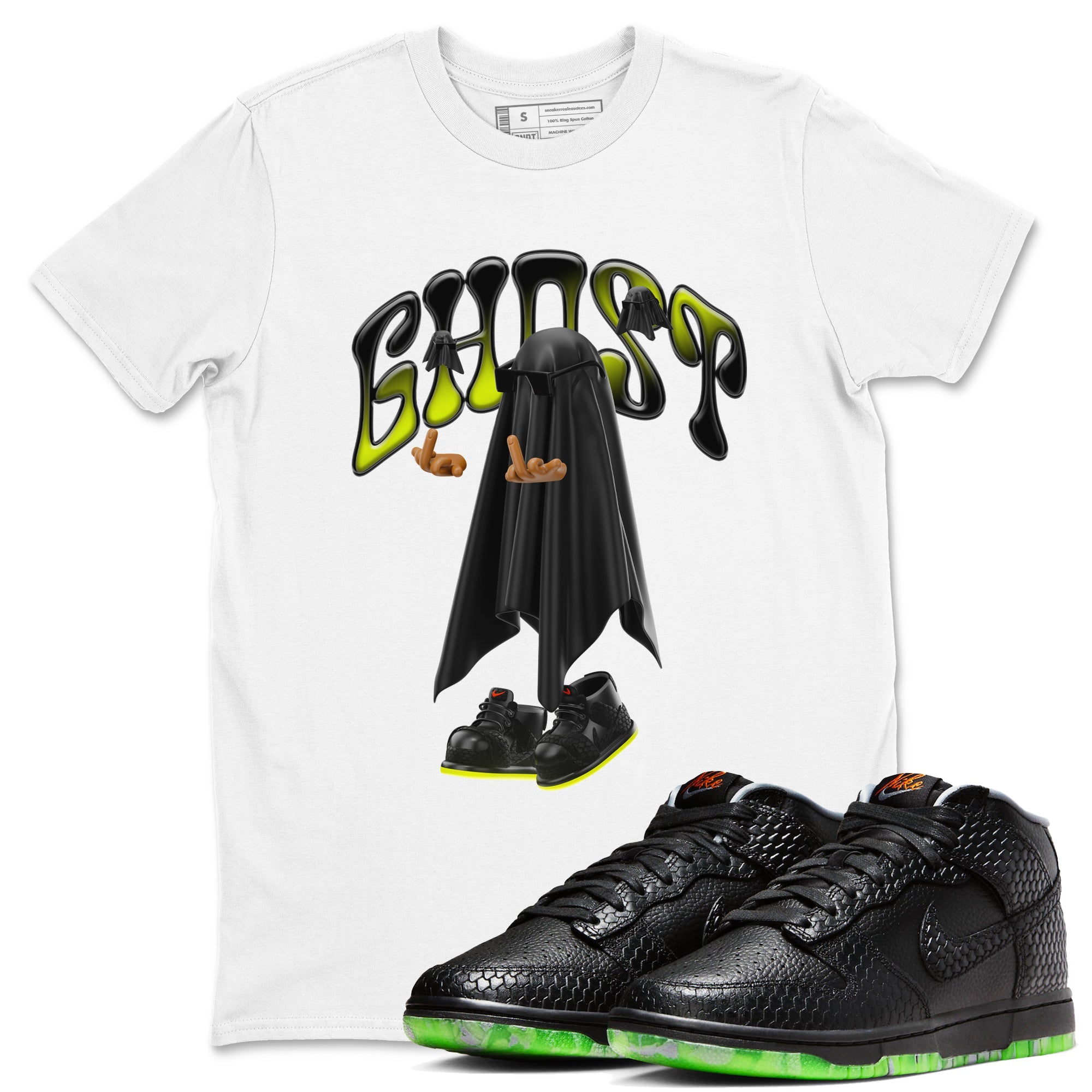 Dunk Halloween shirt to match jordans Ghost Gang sneaker tees halloween horror nights Nike Dunk Halloween Drip Gear Zone Unisex White 1 T-Shirt