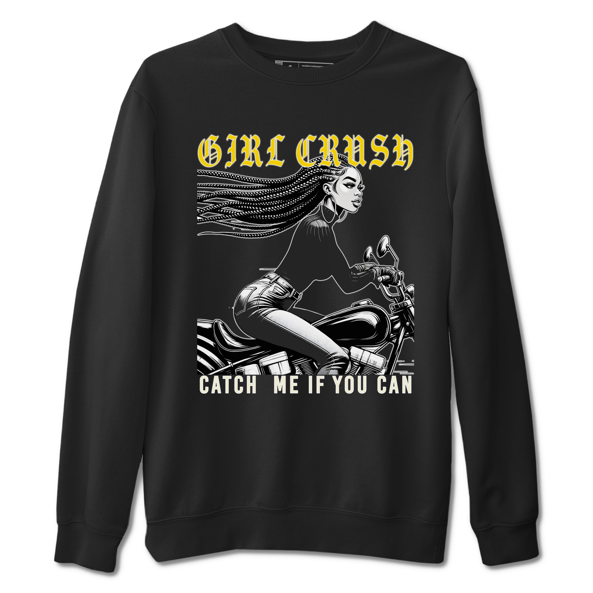 4s Vivid Sulfur shirt to match jordans Girl Crash sneaker tees AJ4 Vivid Sulfur Streetwear Brand Drip Gear Zone unisex cotton Black 2 crew neck shirt