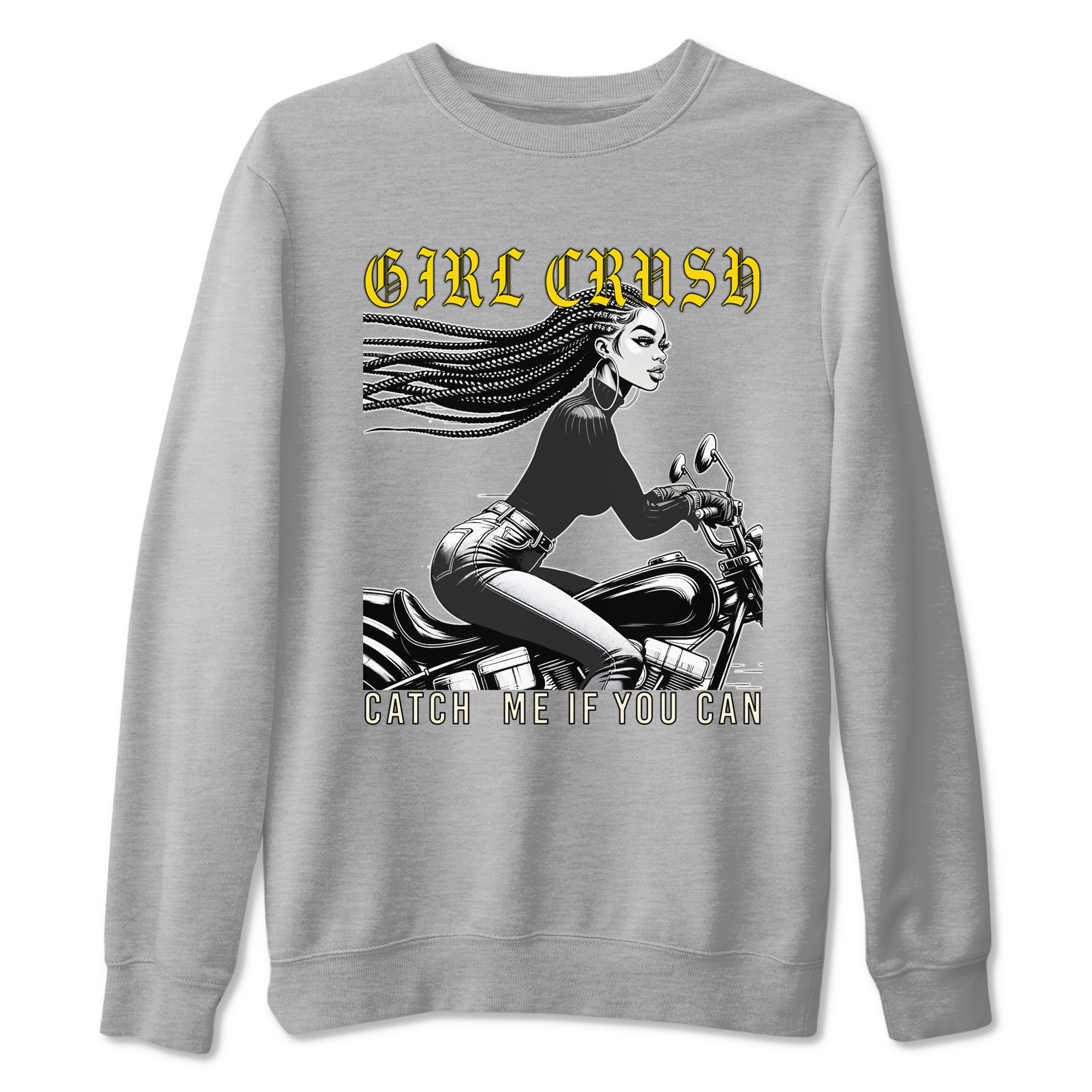 4s Vivid Sulfur shirt to match jordans Girl Crash sneaker tees AJ4 Vivid Sulfur Streetwear Brand Drip Gear Zone unisex cotton Heather Grey 2 crew neck shirt