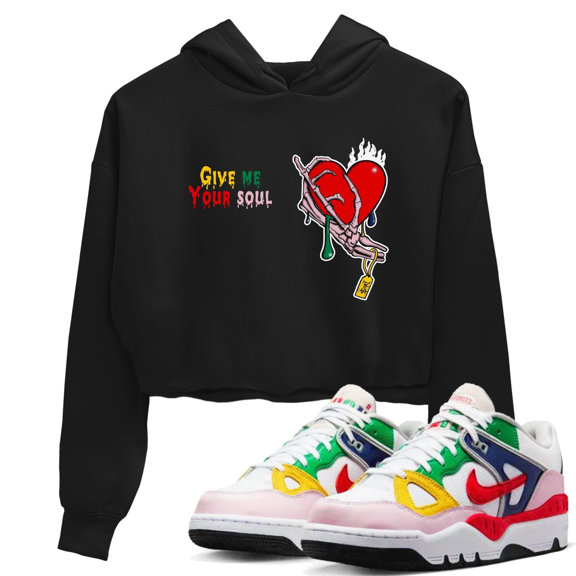 AF 3 Nigo shirtsto match jordans Give Me Your Soul sneaker match tees Air Force 3 Low x Nigo Blue Void and Tour Yellow match shoes to clothes Drip Gear Zone unisex cotton Black 1 crop tee