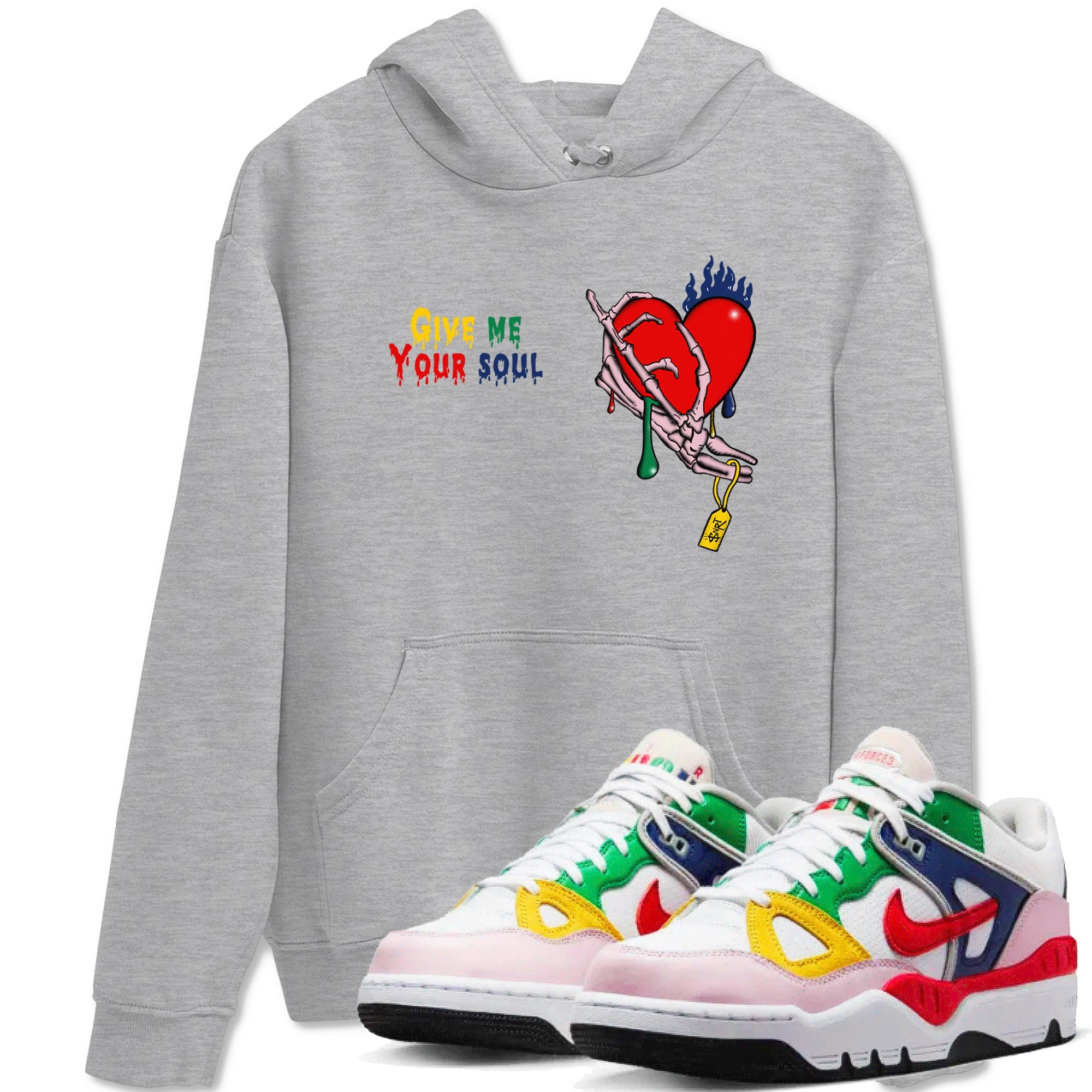 AF 3 Nigo shirtsto match jordans Give Me Your Soul sneaker match tees Air Force 3 Low x Nigo Blue Void and Tour Yellow match shoes to clothes Drip Gear Zone unisex cotton Heather Grey 1 shirts