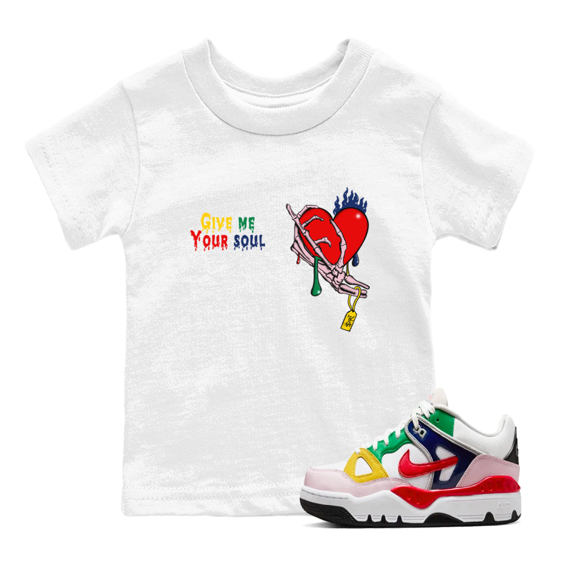 AF 3 Nigo shirtsto match jordans Give Me Your Soul sneaker match tees Air Force 3 Low x Nigo Blue Void and Tour Yellow match shoes to clothes Drip Gear Zone Youth Baby White 1 tee