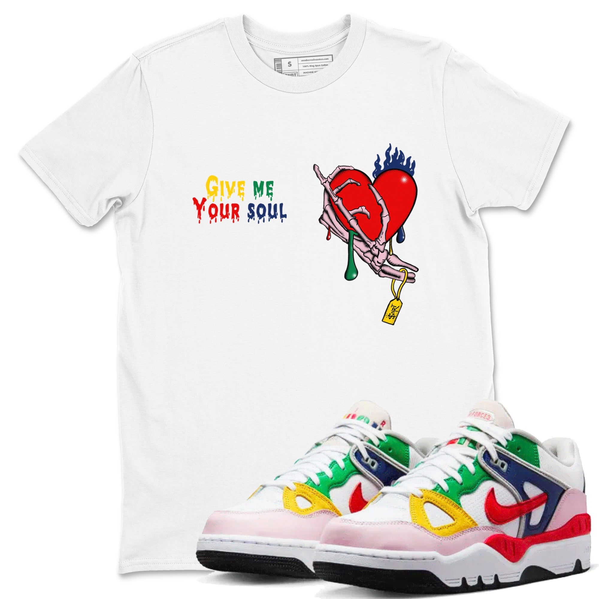 AF 3 Nigo shirtsto match jordans Give Me Your Soul sneaker match tees Air Force 3 Low x Nigo Blue Void and Tour Yellow match shoes to clothes Drip Gear Zone unisex cotton White 1 shirts