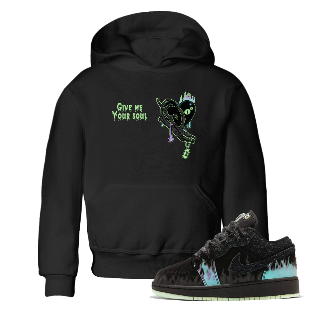 1s Fortune Fly shirts to match jordans Give Me Your Soul sneaker match tees Air Jordan 1 Fortune Fly match shoes to clothes Drip Gear Zone Youth Baby Black 1 tee