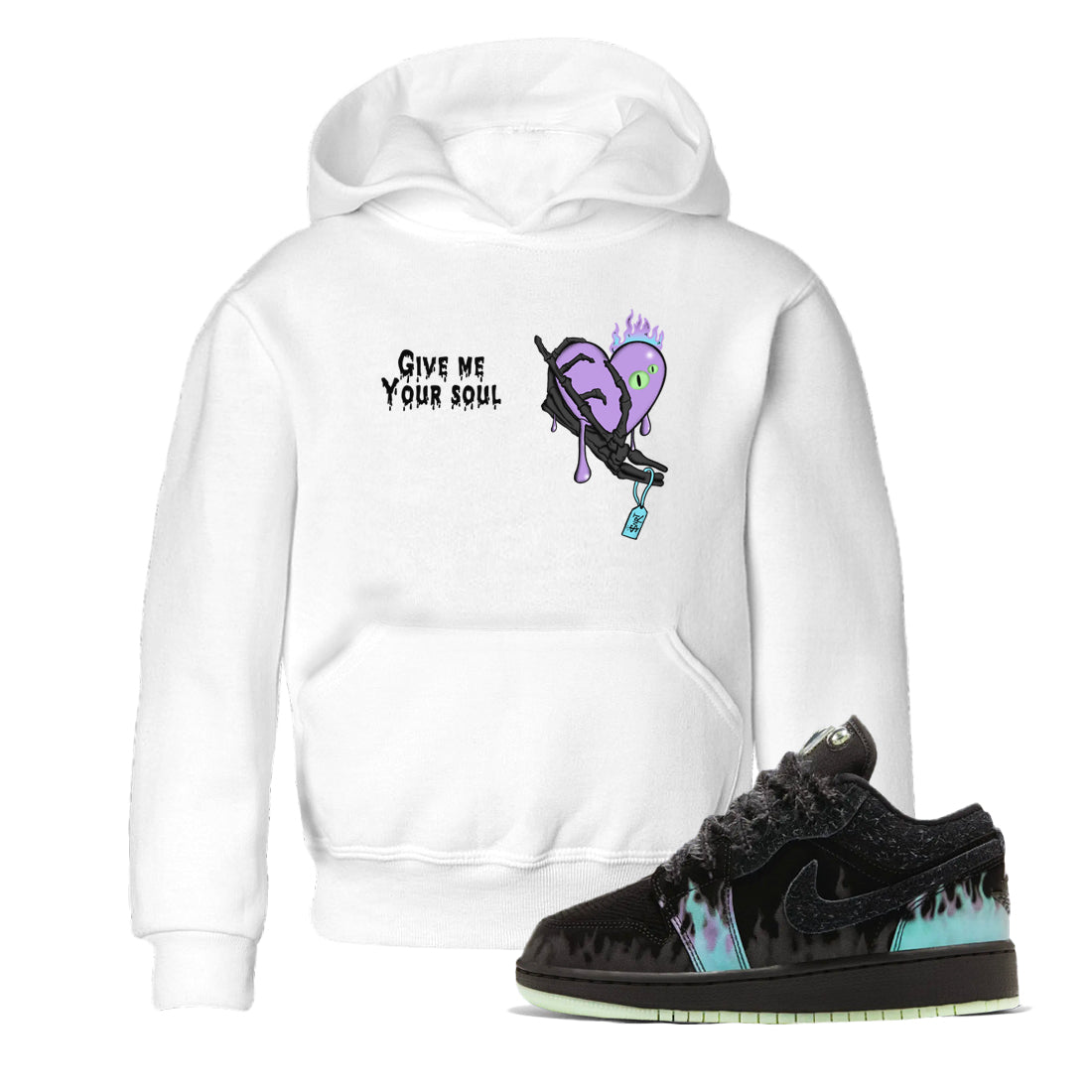 1s Fortune Fly shirts to match jordans Give Me Your Soul sneaker match tees Air Jordan 1 Fortune Fly match shoes to clothes Drip Gear Zone Youth Baby White 1 tee