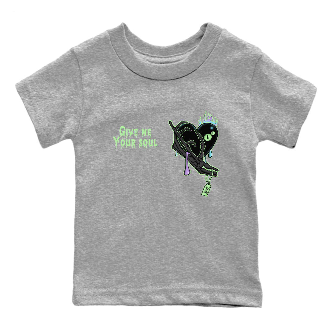 1s Fortune Fly shirts to match jordans Give Me Your Soul sneaker match tees Air Jordan 1 Fortune Fly match shoes to clothes Drip Gear Zone Youth Baby Heather Grey 2 tee