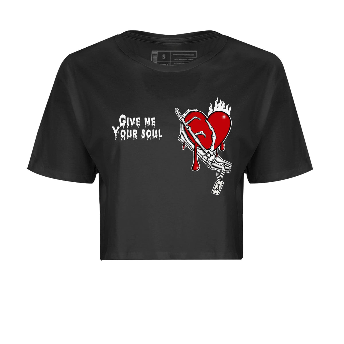 1s Lost & Found shirts to match jordans Give Me Your Soul sneaker match tees Air Jordan 1 Lost & Found Drip Gear Zone unisex cotton Black 2 Crop Shirts