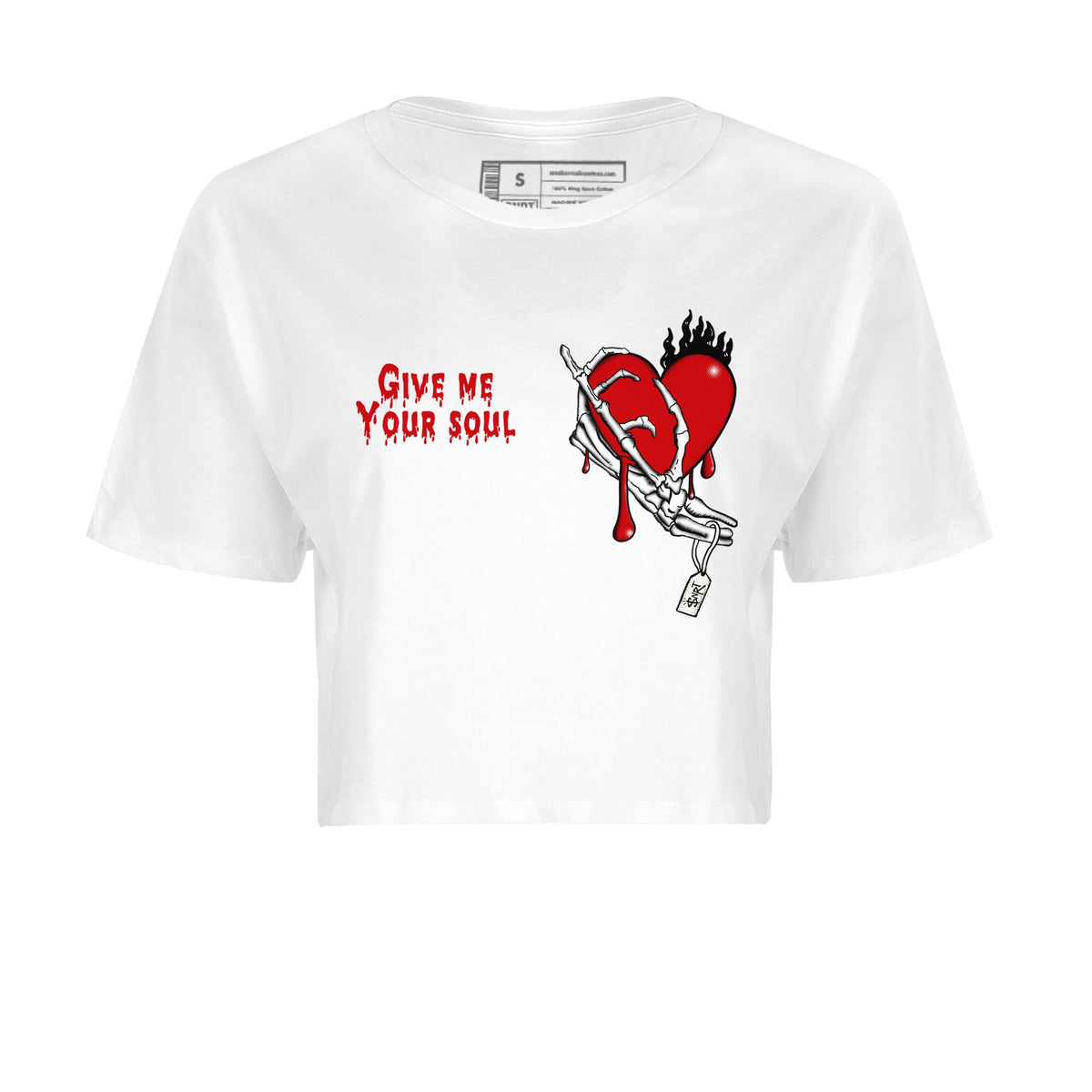 1s Lost & Found shirts to match jordans Give Me Your Soul sneaker match tees Air Jordan 1 Lost & Found Drip Gear Zone unisex cotton White 2 Crop Shirts