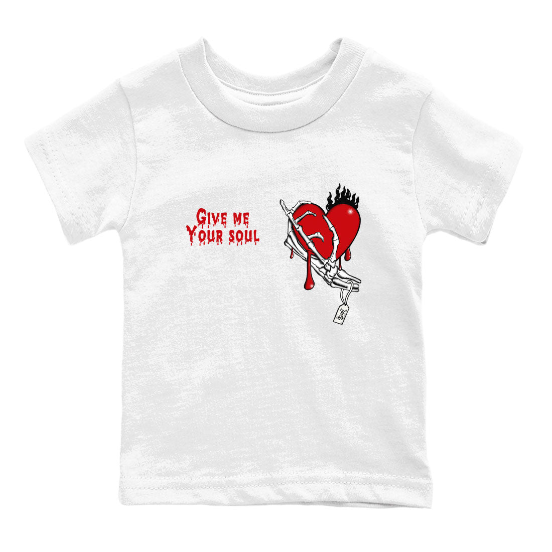 1s Lost & Found shirts to match jordans Give Me Your Soul sneaker match tees Air Jordan 1 Lost & Found Drip Gear Zone Youth Baby White 2 crew neck shirts