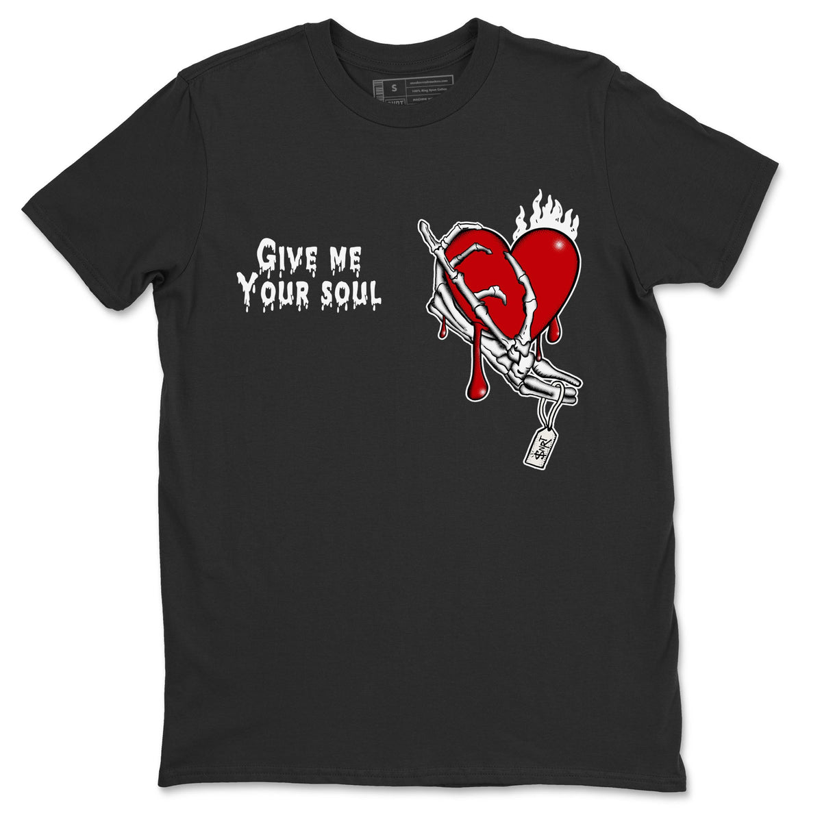1s Lost & Found shirts to match jordans Give Me Your Soul sneaker match tees Air Jordan 1 Lost & Found Drip Gear Zone unisex cotton Black 2 crew neck shirts