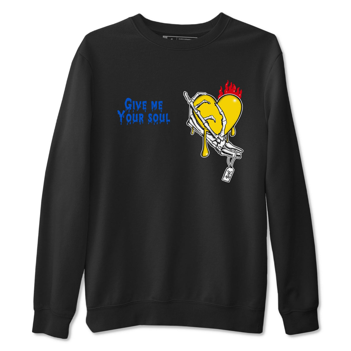 1s Travis Scott Canary shirts to match jordans Give Me Your Soul sneaker match tees Air Jordan 1 Travis Scott Canary Drip Gear Zone unisex cotton Black 2 crew neck shirts