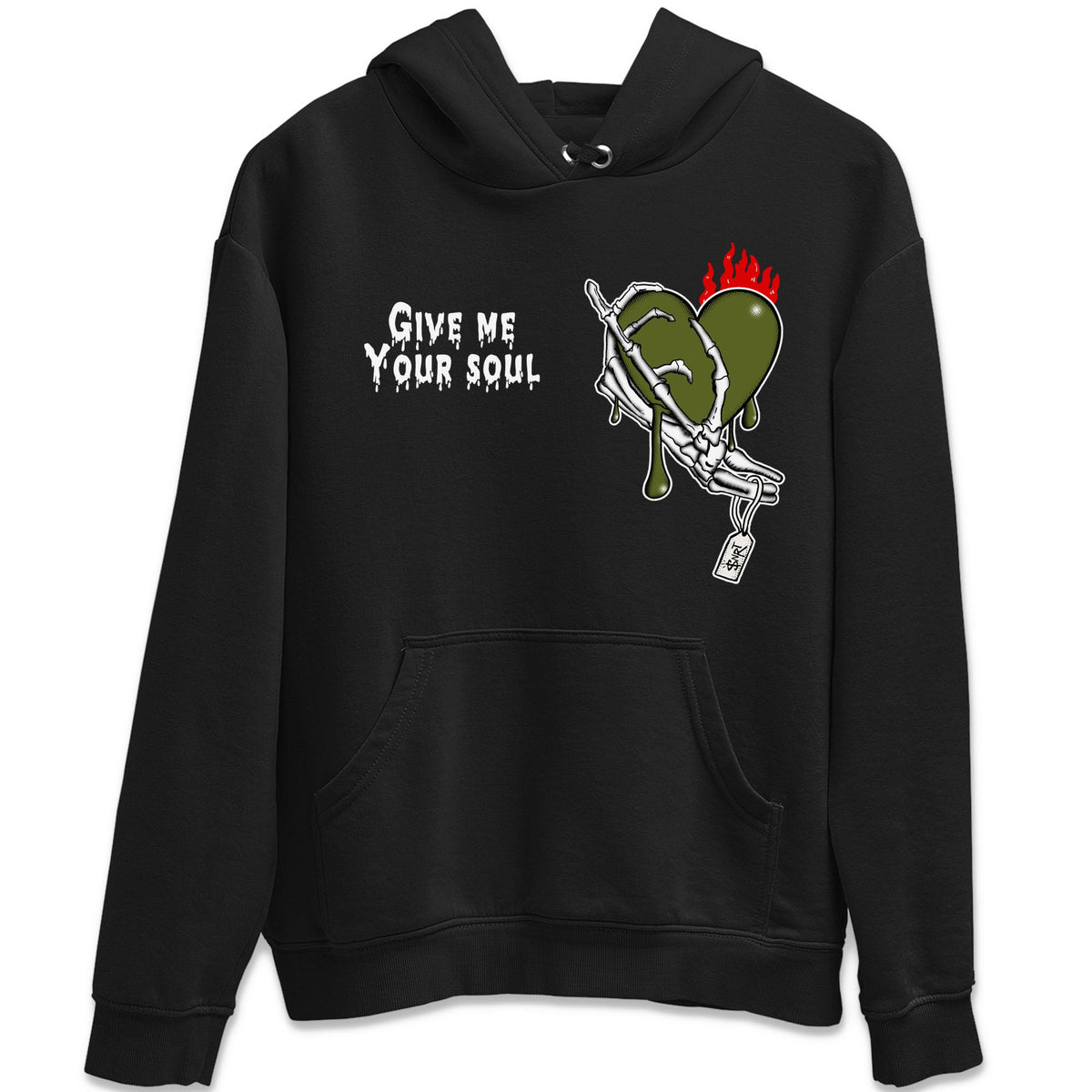 1s Travis Scott Olive shirts to match jordans Give Me Your Soul sneaker match tees Air Jordan 1 Travis Scott Olive Drip Gear Zone unisex cotton Black 2 crew neck shirts