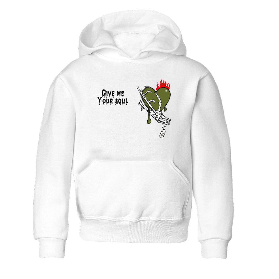 1s Travis Scott Olive shirts to match jordans Give Me Your Soul sneaker match tees Air Jordan 1 Travis Scott Olive Drip Gear Zone Youth Baby White 2 crew neck shirts