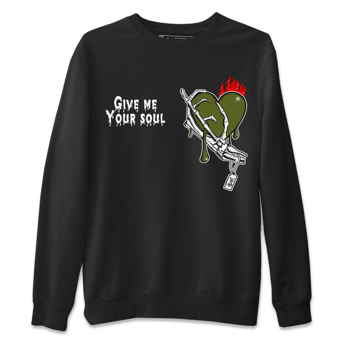 1s Travis Scott Olive shirts to match jordans Give Me Your Soul sneaker match tees Air Jordan 1 Travis Scott Olive Drip Gear Zone unisex cotton Black 2 crew neck shirts