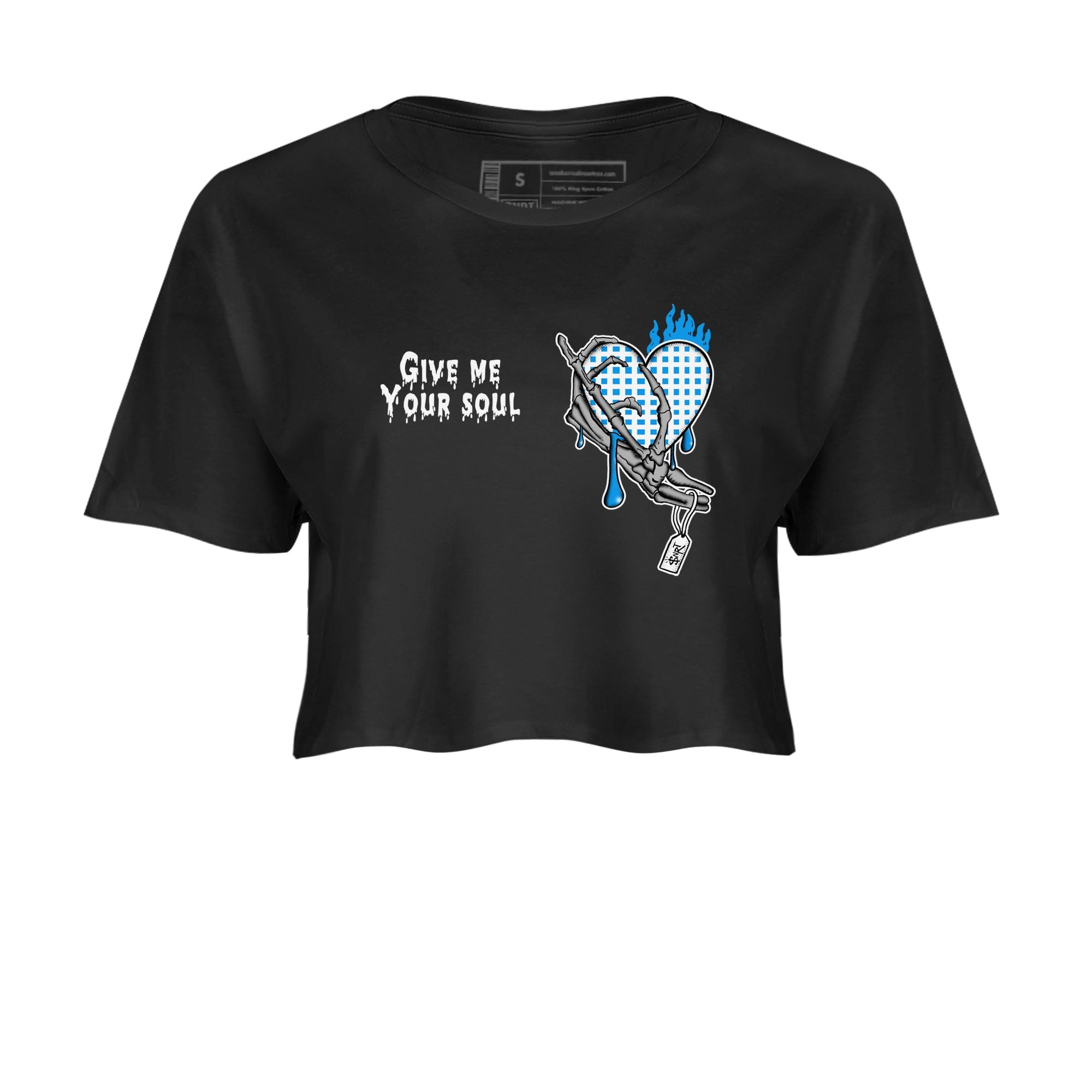 4s Military Blue shirts to match jordans Give Me Your Soul sneaker match tees Air Jordan 4 Military Blue Drip Gear Zone unisex cotton Black 2 Crop Shirts