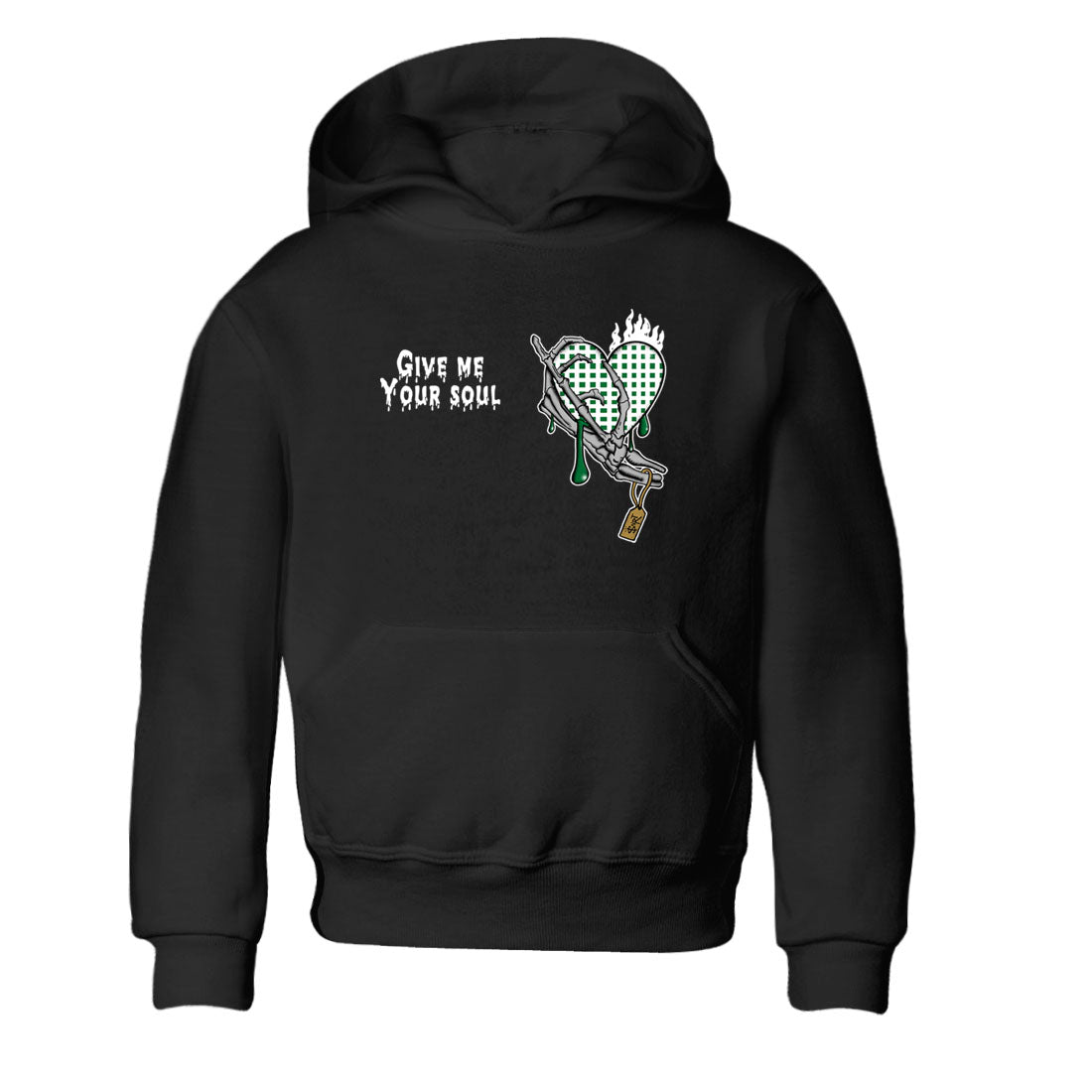 4s Pine Green shirts to match jordans Give Me Your Soul sneaker match tees Air Jordan 4 Pine Green Drip Gear Zone Youth Baby Black 2 crew neck shirts