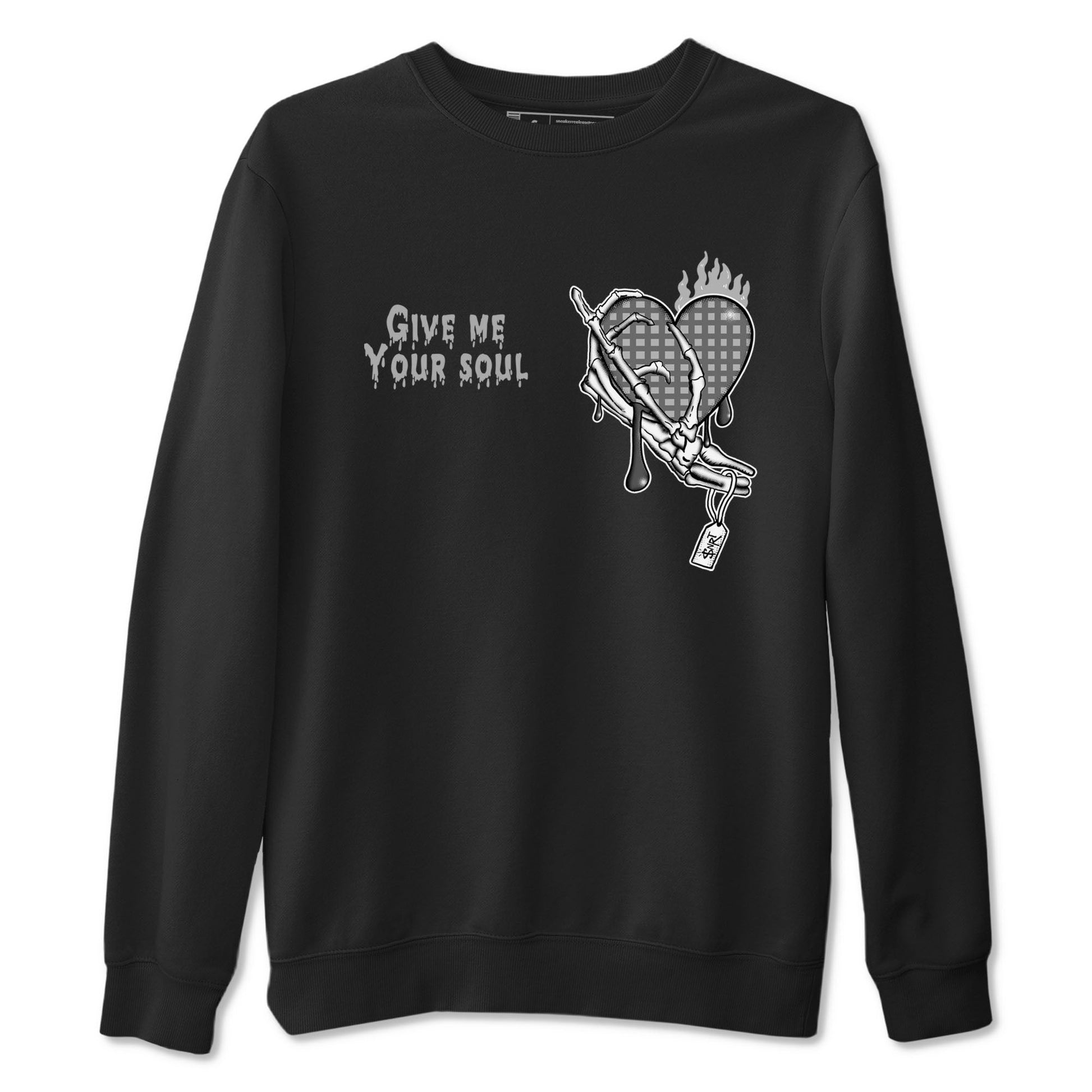 4s Wet Cement shirts to match jordans Give Me Your Soul sneaker match tees Air Jordan 4 Wet Cement Drip Gear Zone unisex cotton Black 2 crew neck shirts