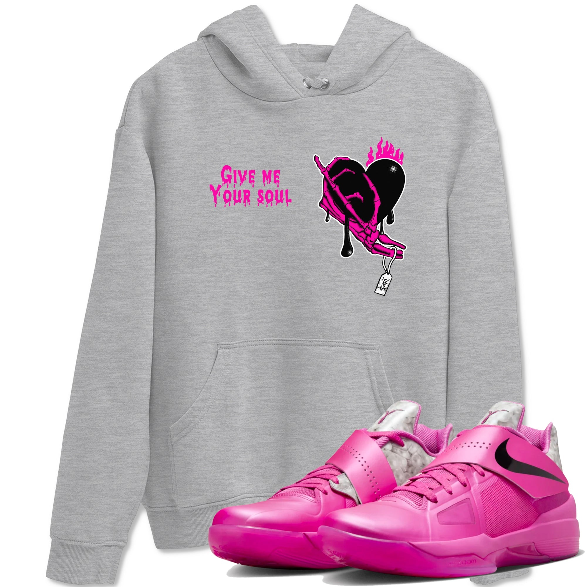 Nike KD 4 Retro Aunt Pearl shirts to match jordans Give Me Your Soul sneaker match tees Nike KD 4 Aunt Pearl match shoes to clothes Drip Gear Zone unisex cotton Heather Grey 1 shirts