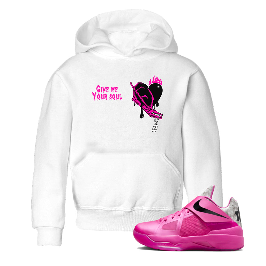 Nike KD 4 Retro Aunt Pearl shirts to match jordans Give Me Your Soul sneaker match tees Nike KD 4 Aunt Pearl match shoes to clothes Drip Gear Zone Youth Baby White 1 tee