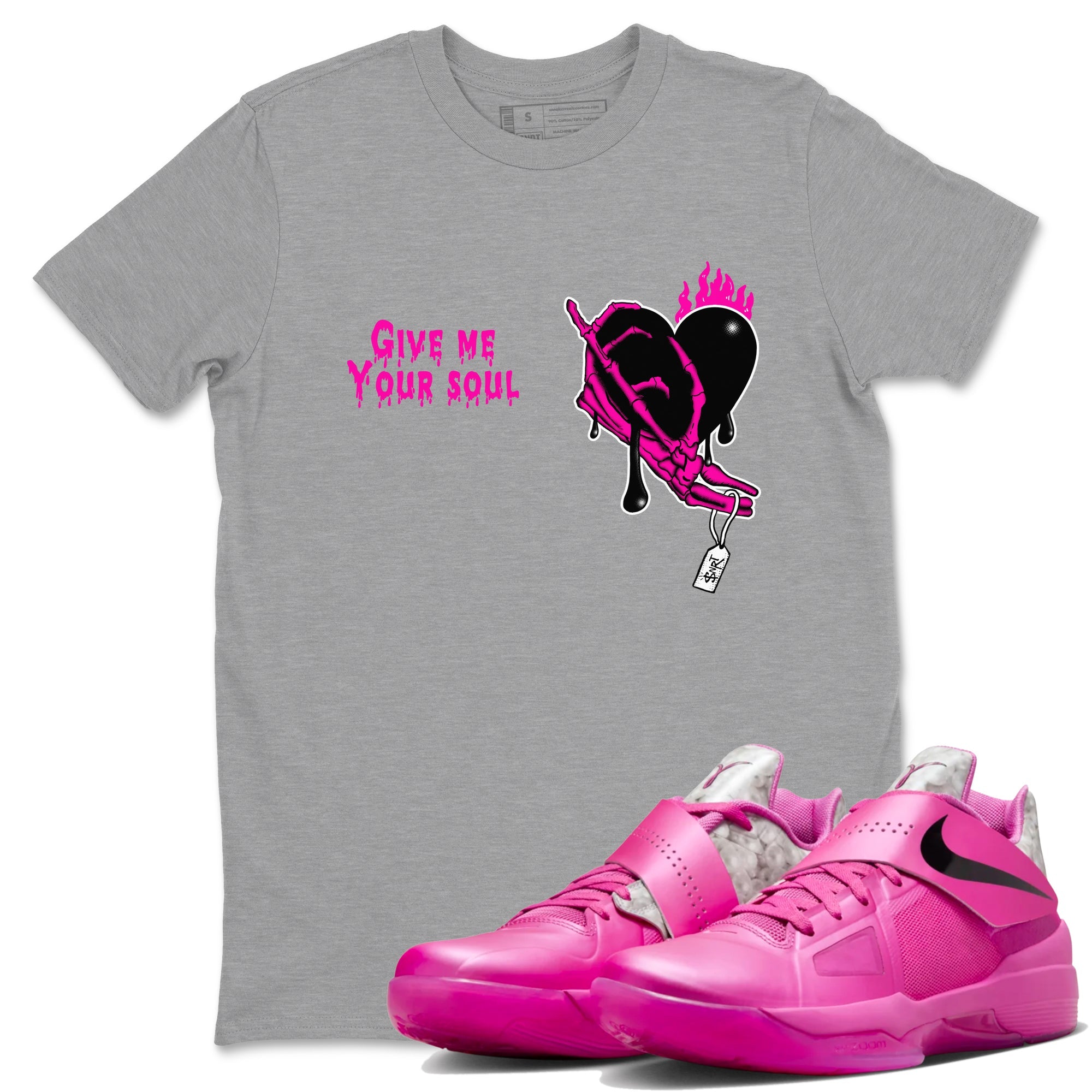 Nike KD 4 Retro Aunt Pearl shirts to match jordans Give Me Your Soul sneaker match tees Nike KD 4 Aunt Pearl match shoes to clothes Drip Gear Zone unisex cotton Heather Grey 1 shirts